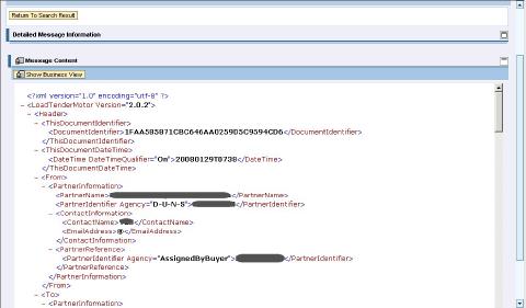 Raw XML Content View