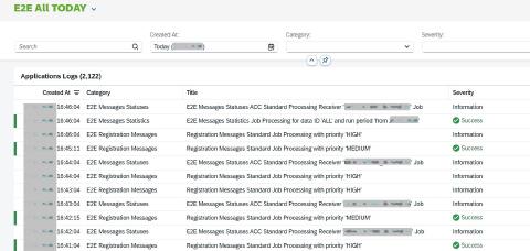 E2E Application Logs